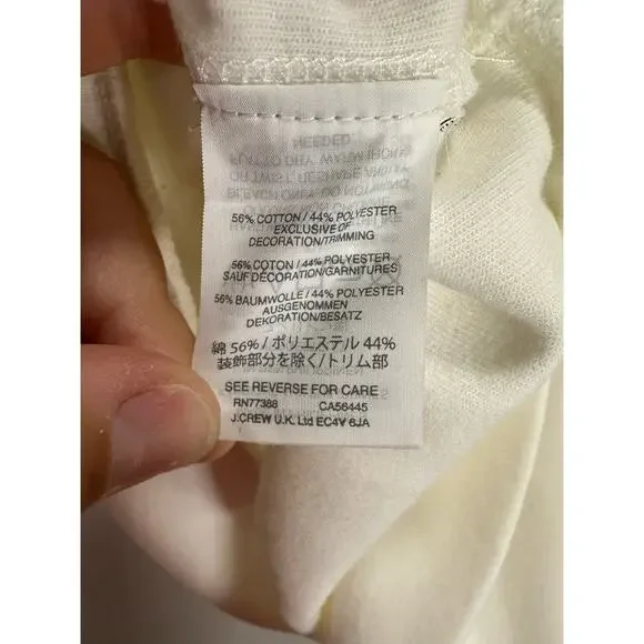 J. Crew NWT Women’s White Pom Pom Classic Crewneck Sweatshirt size XS - Picture 6 of 7